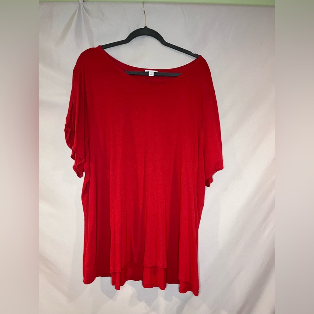 J. Jill Size 3X, Short Sleeve Top with Keyhole Detailing in Sleeves